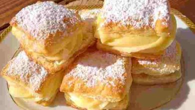 Photo of Vanillecremepudding im Blätterteig mit nur 4 Zutaten !