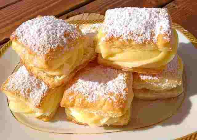 Photo of Vanillecremepudding im Blätterteig mit nur 4 Zutaten !