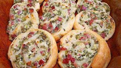 Photo of Flammkuchenrolle zum Mittagessen, sehr einfach!
