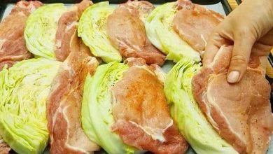 Photo of Weißkohlscheiben mit Schweinefleisch aus dem Ofen