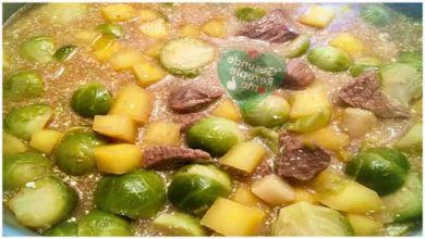 Photo of Einfache Rosenkohl Eintopf mit Rindfleisch