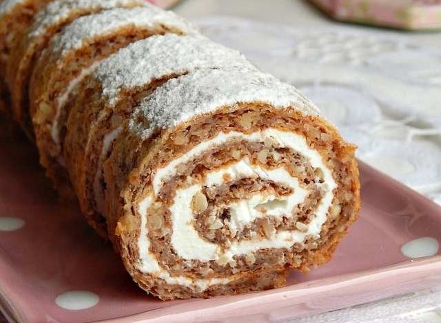 Photo of Nuss-Rolle OHNE Mehl und in ein paar Minuten zubereitet