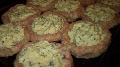 Photo of Hackfleisch-Nester mit Käse-Füllung aus dem Backofen