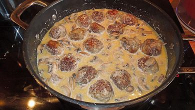 Photo of Köttbullar mit Champignon-Rahmsauce