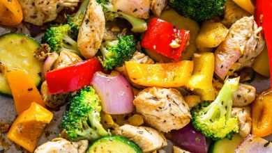 Photo of Buntes Ofen-Gemüse mit Hühnchen
