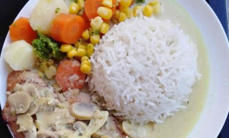 Photo of Reis-Gemüse-Pfanne mit Frischkäse