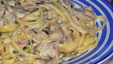 Photo of Cremige Spaghetti mit Champignons