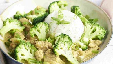 Photo of Reis mit Brokkoli Zucchini-Sauce