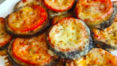 Photo of Auberginentörtchen mit Tomaten und Käse