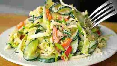 Photo of Gurkensalat mit Chinakohl zum Abnehmen