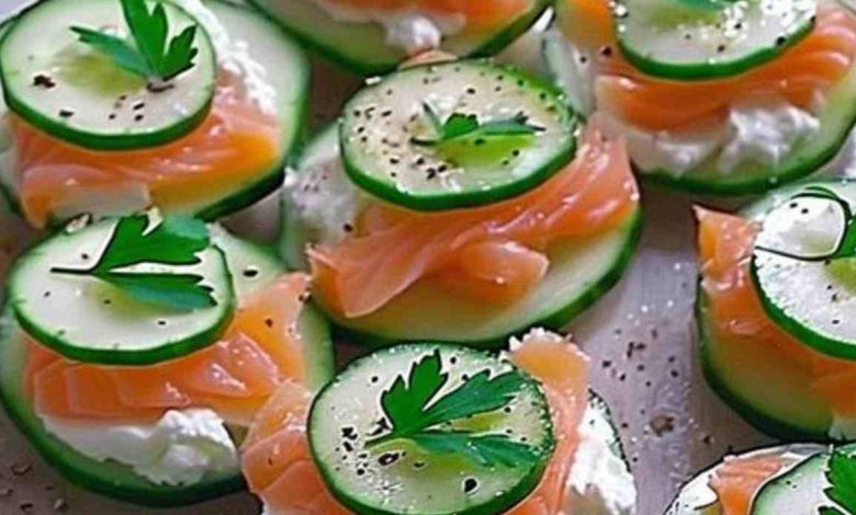 Photo of Gurken Lachs Häppchen, fertig in 5 Minuten!