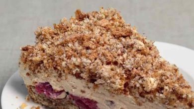 Photo of Espresso Nusstorte mit Kirschen