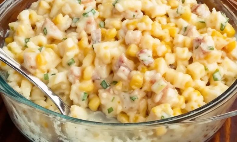 Photo of Erfrischender Schinken Mais Salat Rezept