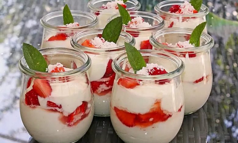 Photo of Erdbeer-Kokos-Dessert Rezept