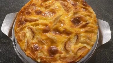 Photo of Apfelkuchen mit Sahne – Pudding – Guss