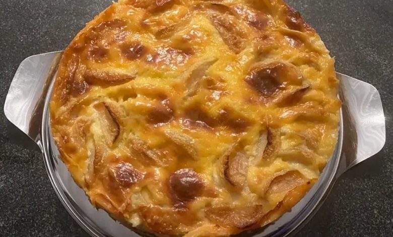 Photo of Apfelkuchen mit Sahne – Pudding – Guss