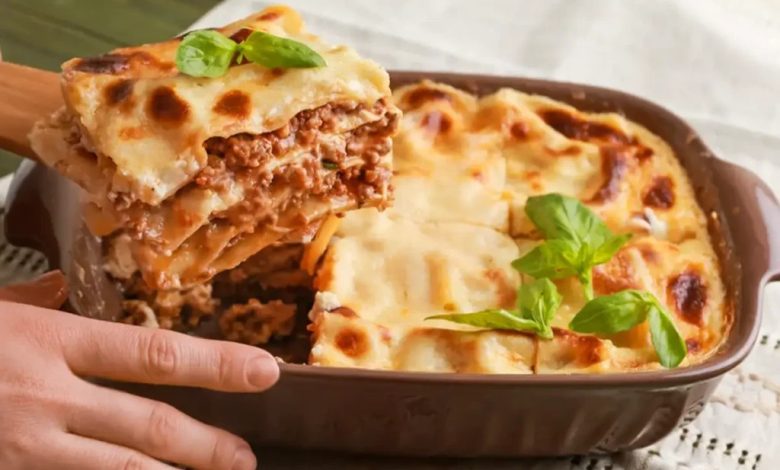 Photo of Béchamel-Hackfleisch-Lasagne Rezept